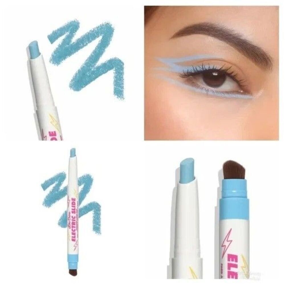 Lime CrimeElectric Slide Eyeshadow and Brush Stick OMG NEW NIB Blue rare crayon